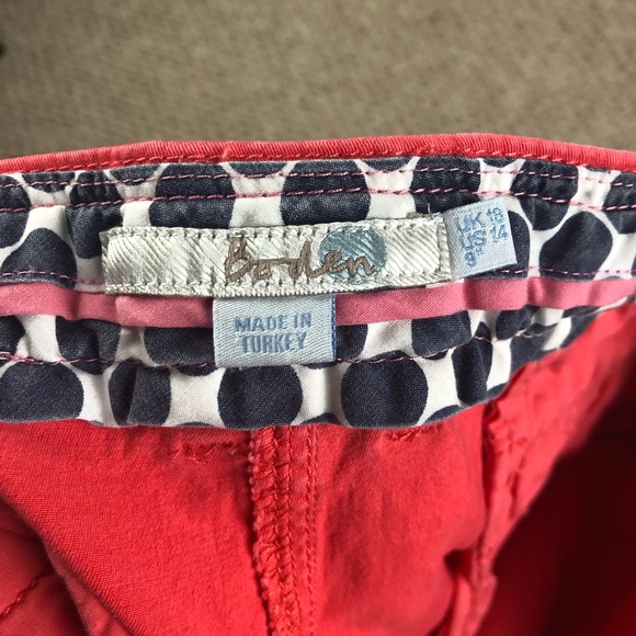 SOLD Boden Coral Shorts Size 14 - Picture 3 of 5